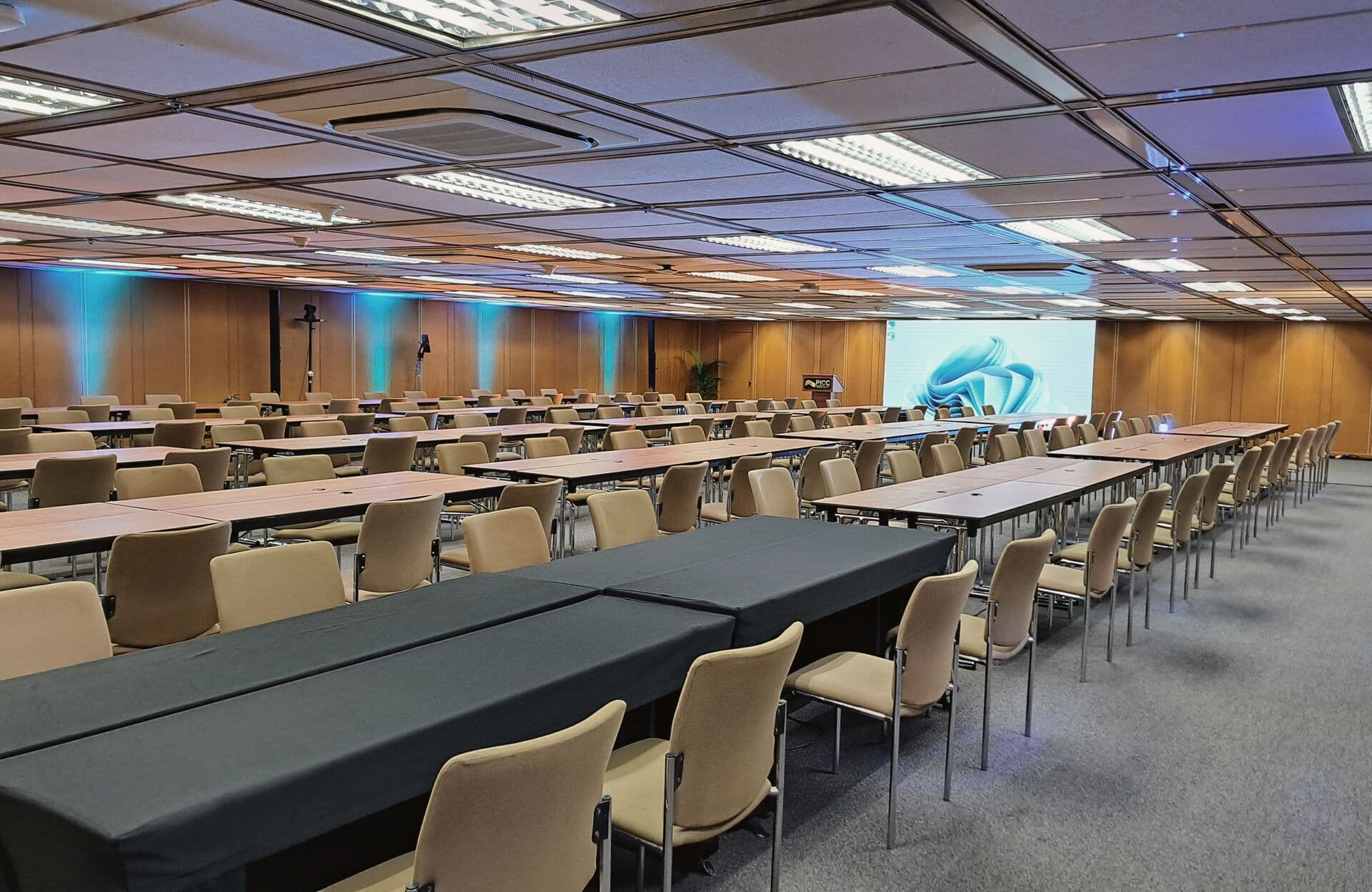 Conference room set up before the event